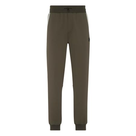 Plein Sport Plein Sport Broek olijfgroen / zwart / wit