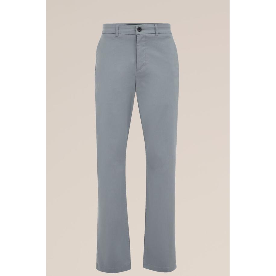 Fundamentals heren regular fit chino met stretch - Regular fit - Grijsblauw - Katoen - Maat: 32/34 Blauw