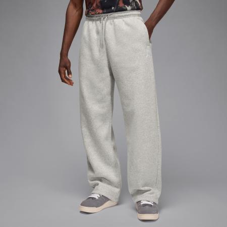 Jordan Brooklyn Fleece oversized broek met open zoom voor heren - Grijs