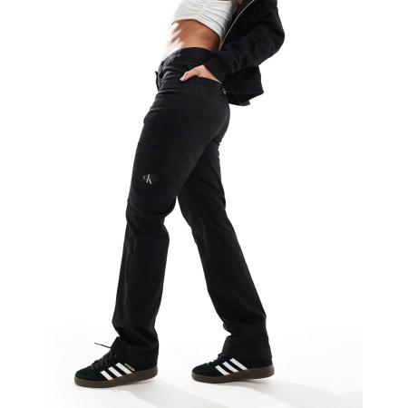 Calvin Klein Jeans Rechte broek in zwart