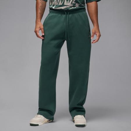 Jordan Brooklyn Fleece oversized broek met open zoom voor heren - Groen