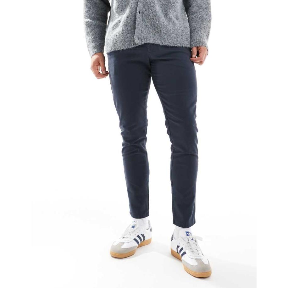 JJ Rebel - Slim-fit chino in marineblauw Blauw