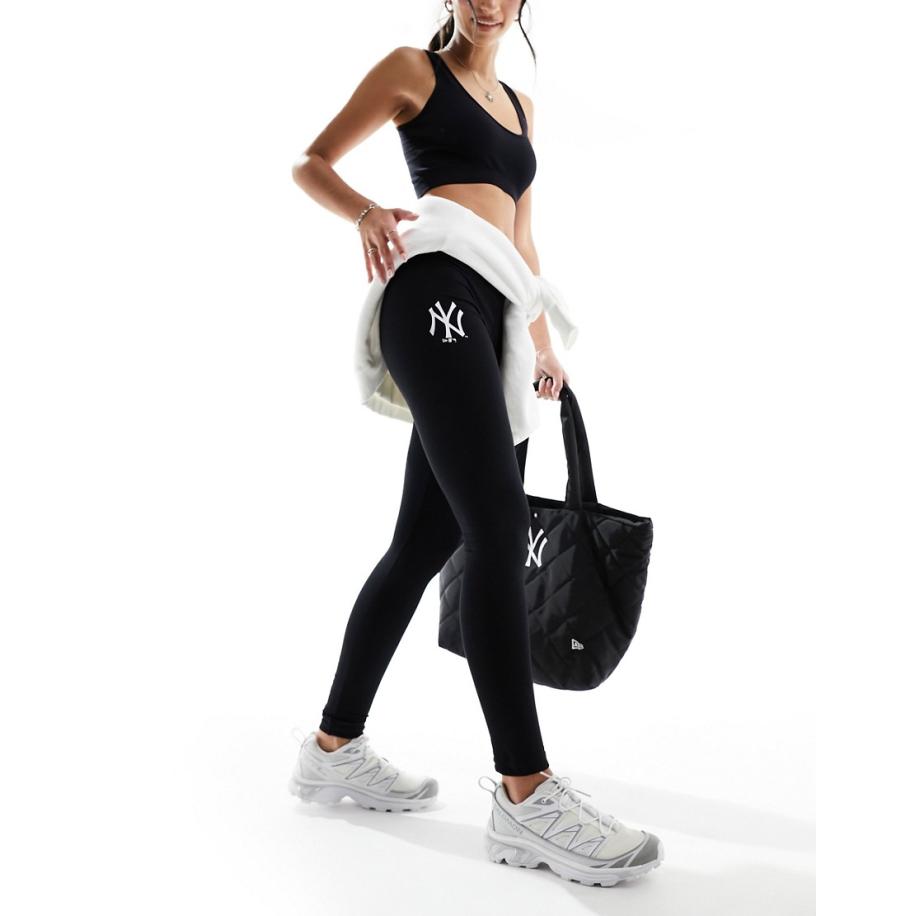 New Era Legging met logo in zwart Zwart