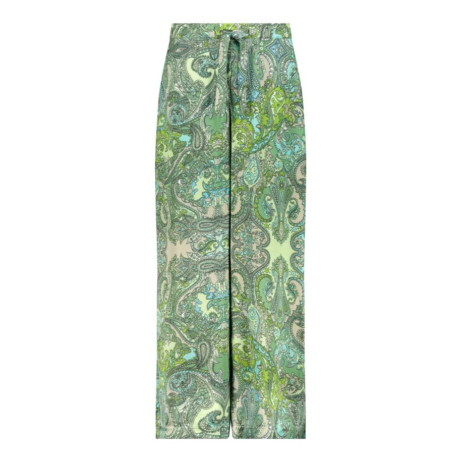 Monari monari Broek lichtblauw / appel / lichtgroen / wit -