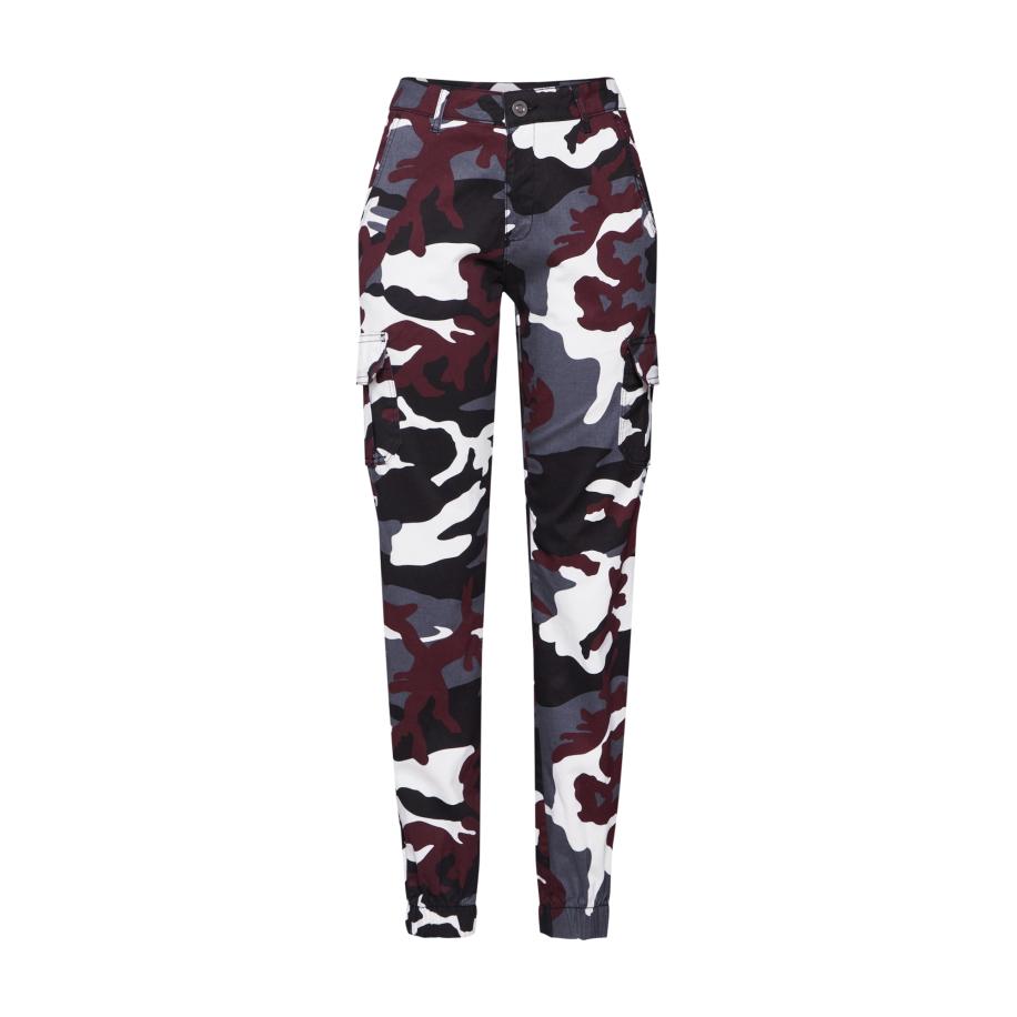 Urban Classics Urban Classics Cargobroek antraciet / donkergrijs / bourgogne / wit -