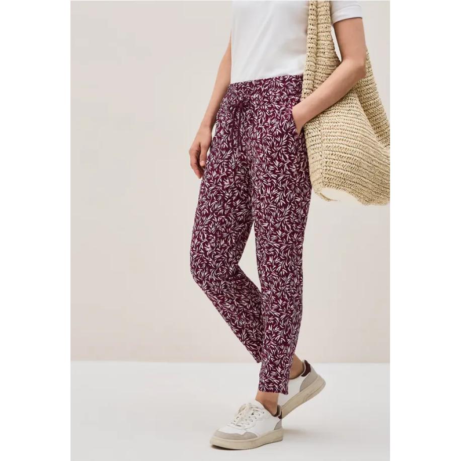 CECIL Gedessineerde Loose Fit broek Rood