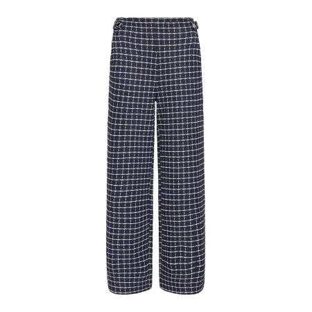 ICHI ICHI Broek ICHKATE CLOULE donkerblauw / zwart / offwhite