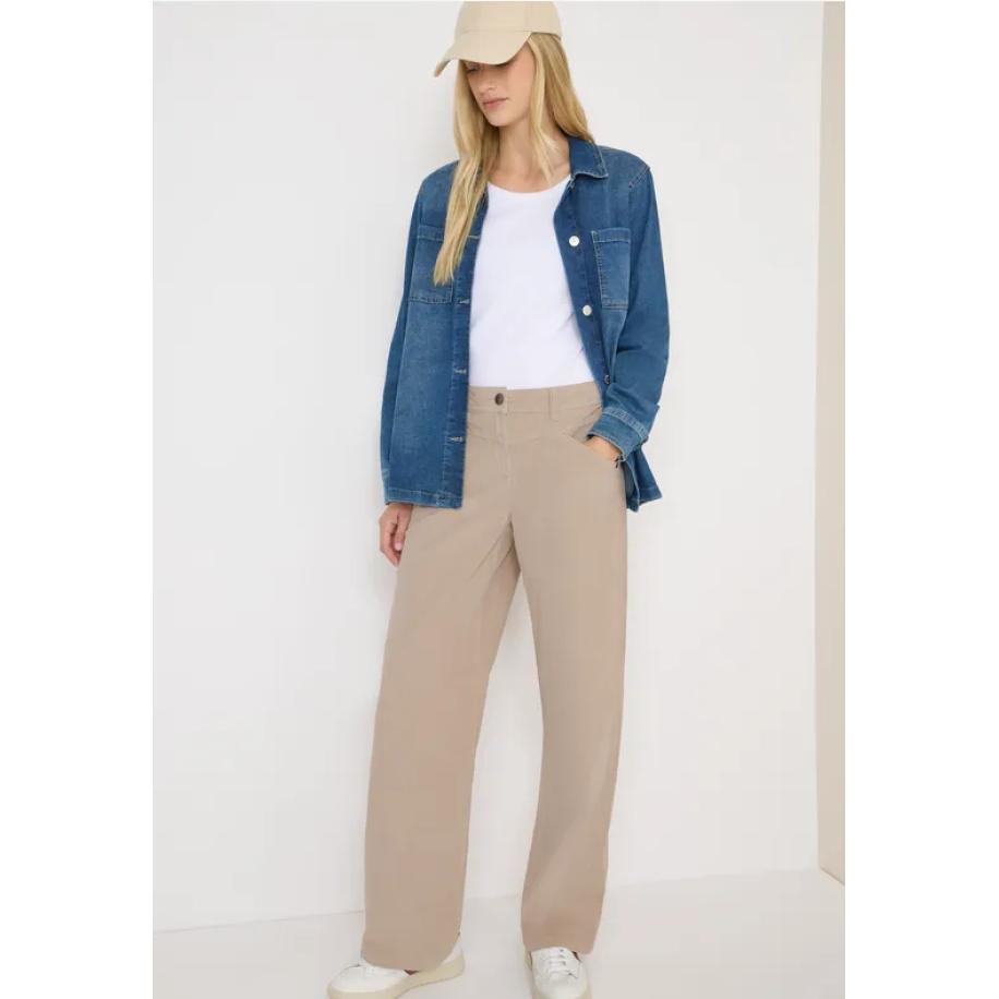 CECIL Wide Legs corduroy broek Bruin