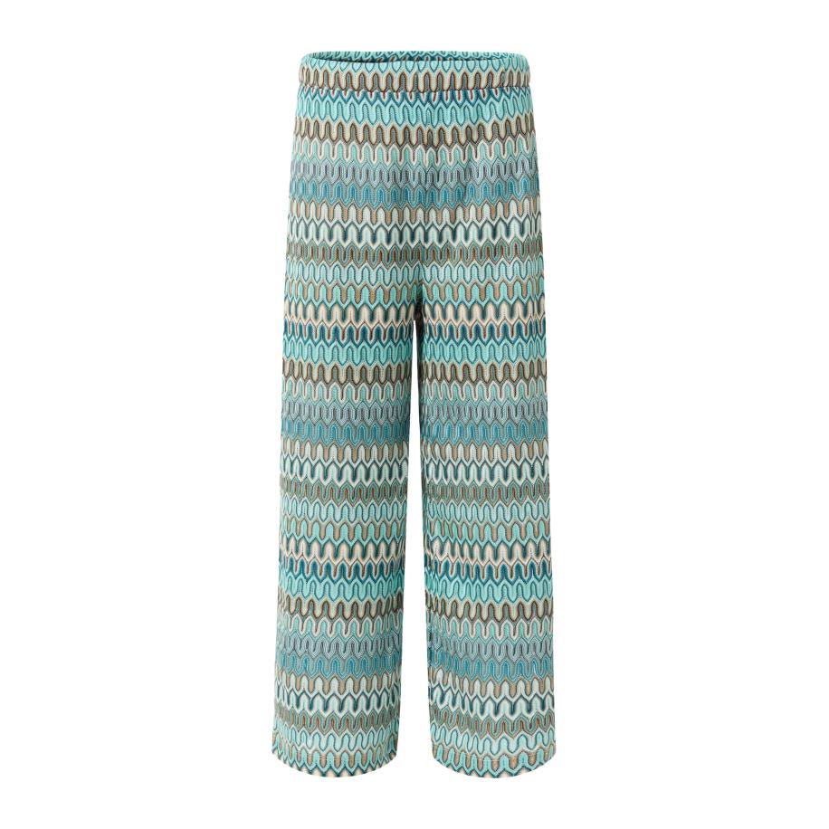 COMMA Broek blauw / turquoise / aqua / natuurwit Blauw