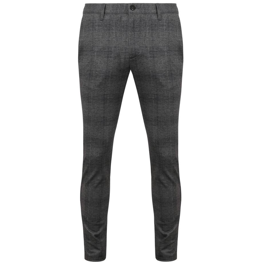 Alberto Rob Stretch Broek Ruiten Antraciet Grijs