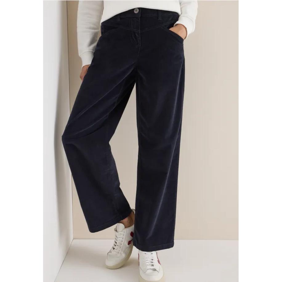 CECIL Wide Legs corduroy broek Blauw