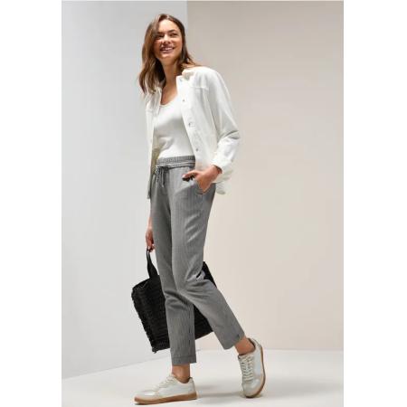 CECIL Gestreepte seersucker broek