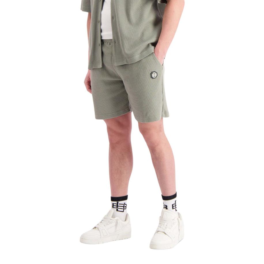 Black Bananas Monogram Waffle Korte Broek Groen