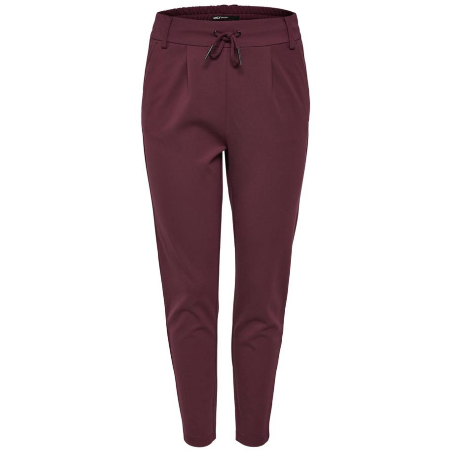 Only ONLY Bandplooibroek Poptrash wijnrood -