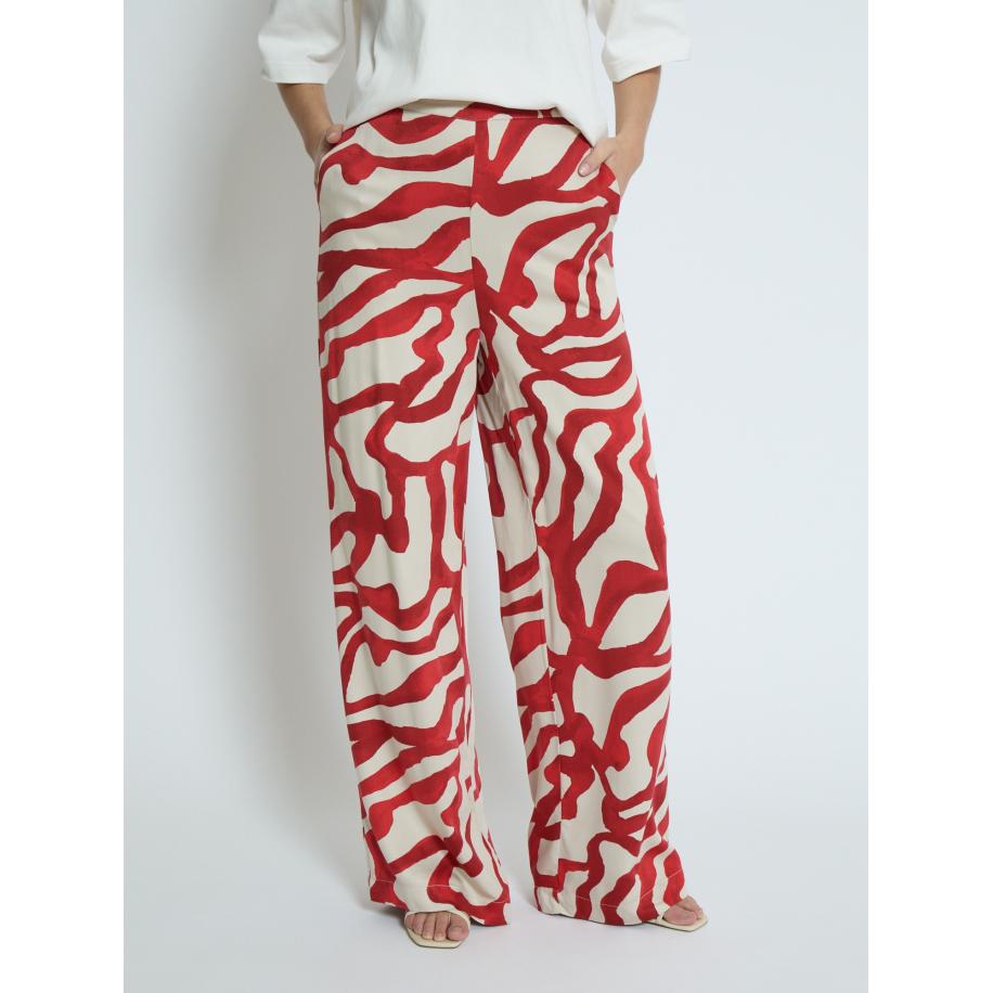 Minus minus Broek Jassie rood / wit -