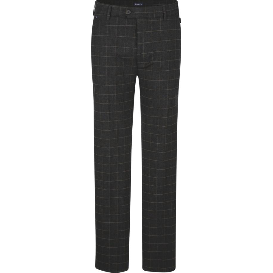 BABISTA Broek met platte voorkant donkergrijs, Ruit Grijs