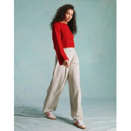 Miss Selfridge Pantalon met wijde pijpen in stone-Neutraal