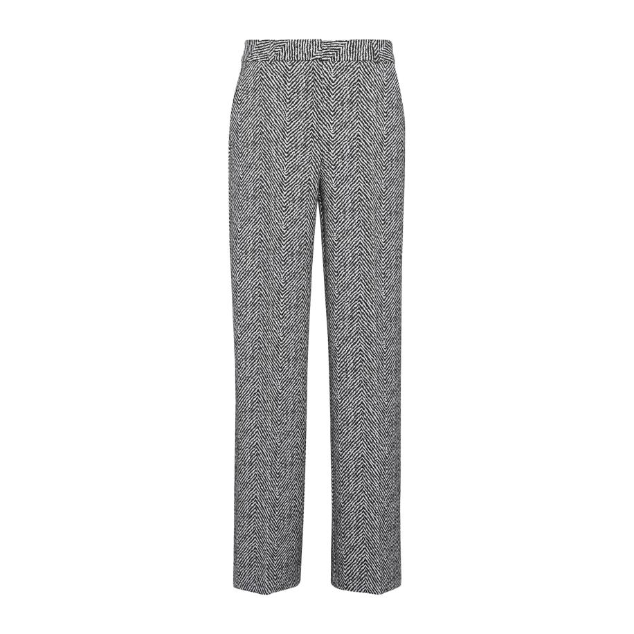 Comma COMMA Pantalon zwart / wit -