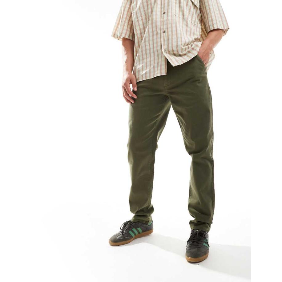 Farah - Norwood - Regular-fit chinobroek in kaki-Groen Groen