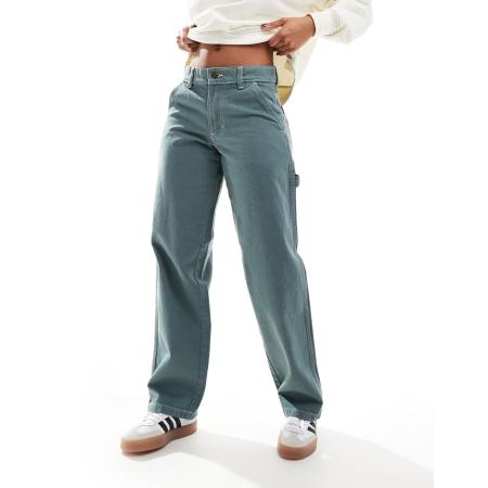 Dickies Losse rechte timmermansbroek in donkergroen