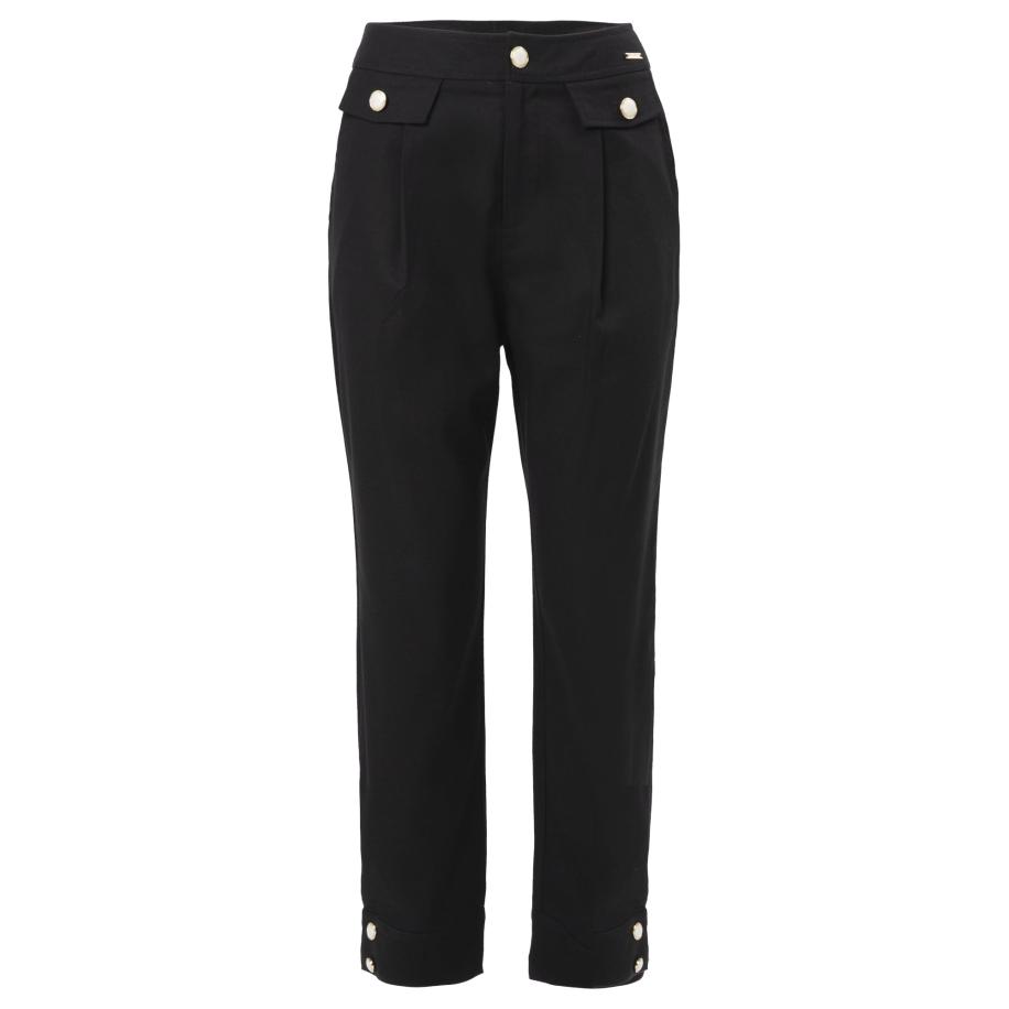 Influencer Influencer Bandplooibroek zwart -