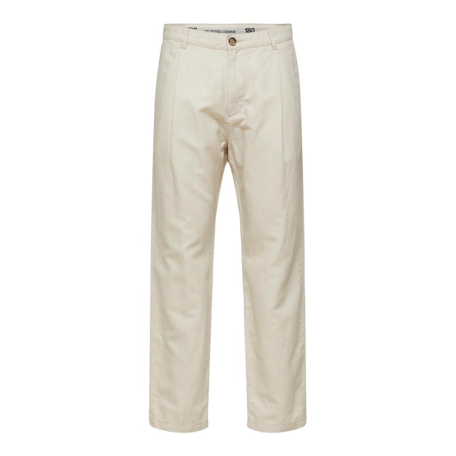Selected SELECTED Bandplooibroek Jones beige -