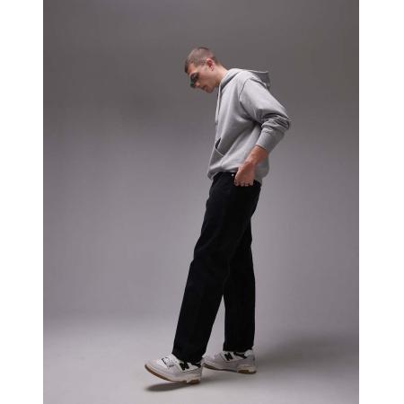 ARKET - Broek van corduroy met ruimvallende pijpen en vijf zakken in zwart