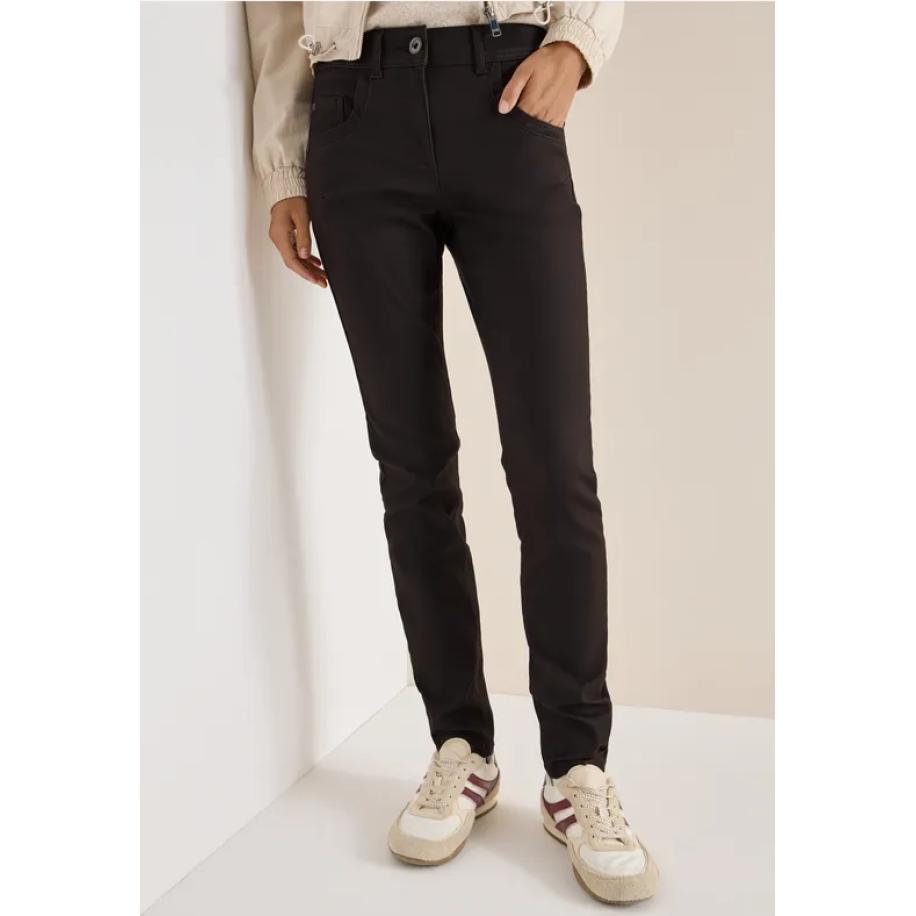 CECIL Broek in lederlook Bruin