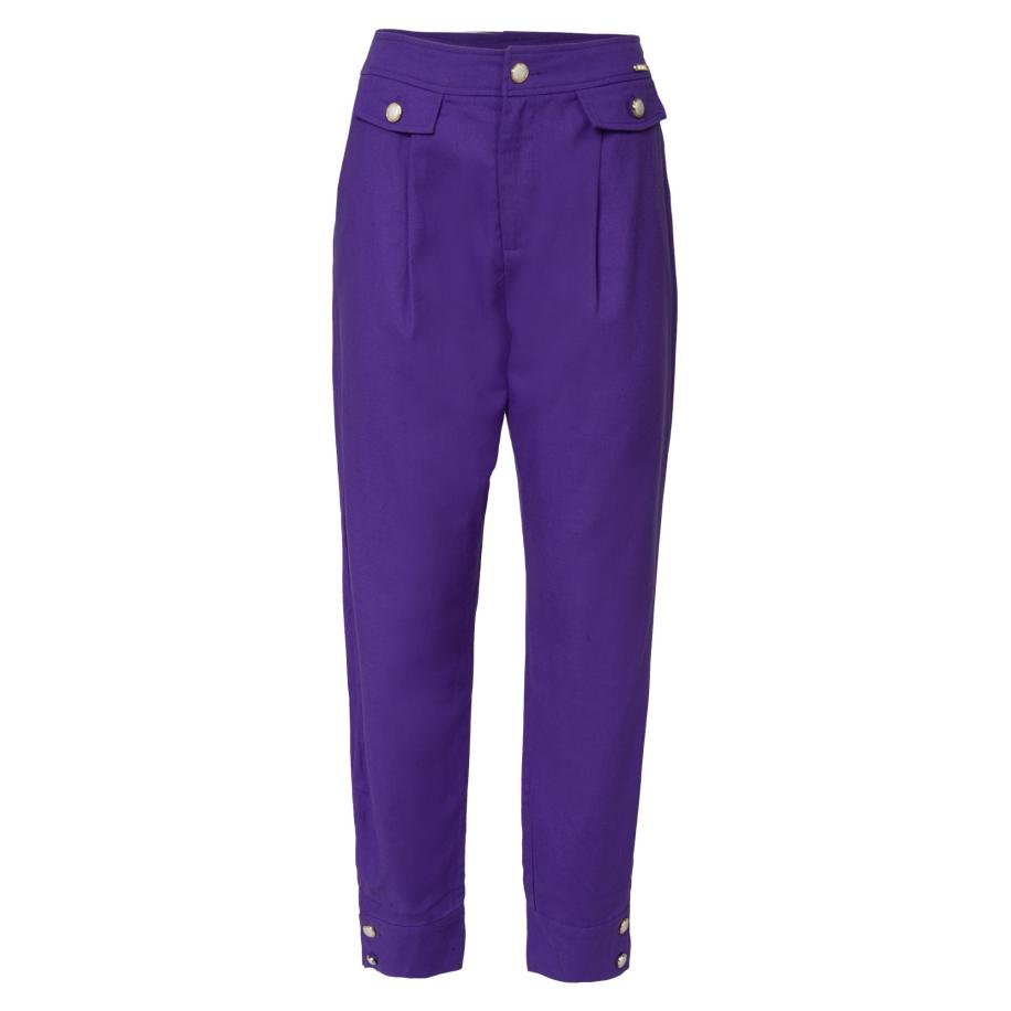 Influencer Influencer Bandplooibroek violetblauw -