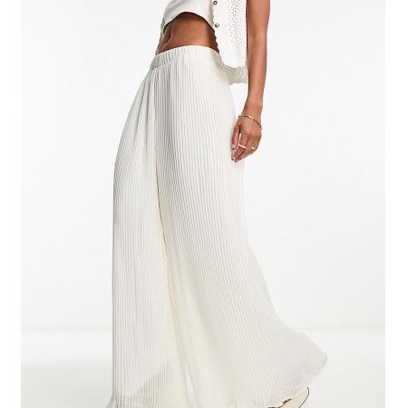 Reclaimed Vintage Palazzo-broek in wit