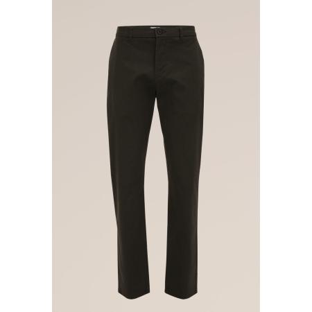 Fundamentals heren slim fit chino met stretch - Slim Fit - Legergroen - Katoen - Maat: 31/30