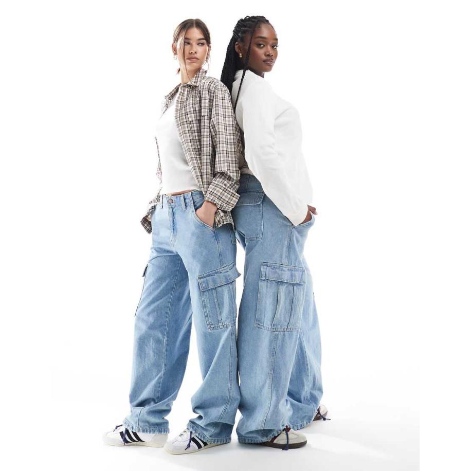 Levi's 94 Ruimvallende cargojeans in lichtblauw Blauw