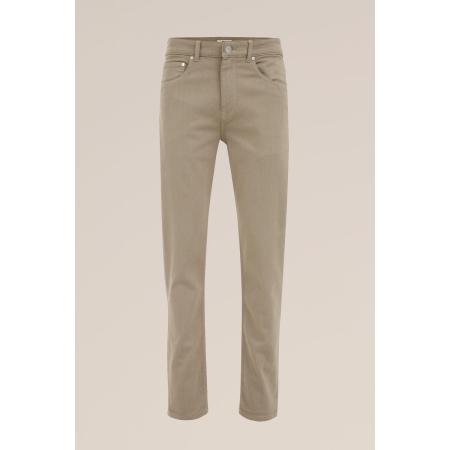 WE Fashion Heren Slim fit jeans van jog denim - Slim Fit - Olijfgroen - Katoen - Maat: 29/32