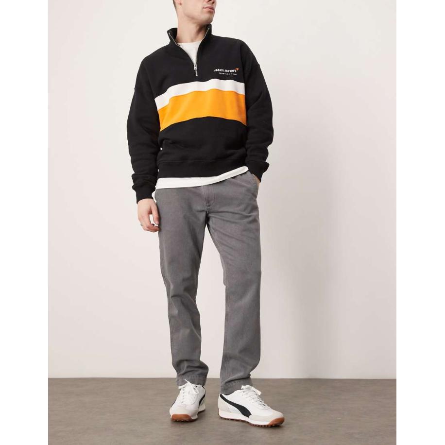 Abercrombie & Fitch - Broek met rechte pijpen in grijs Grijs