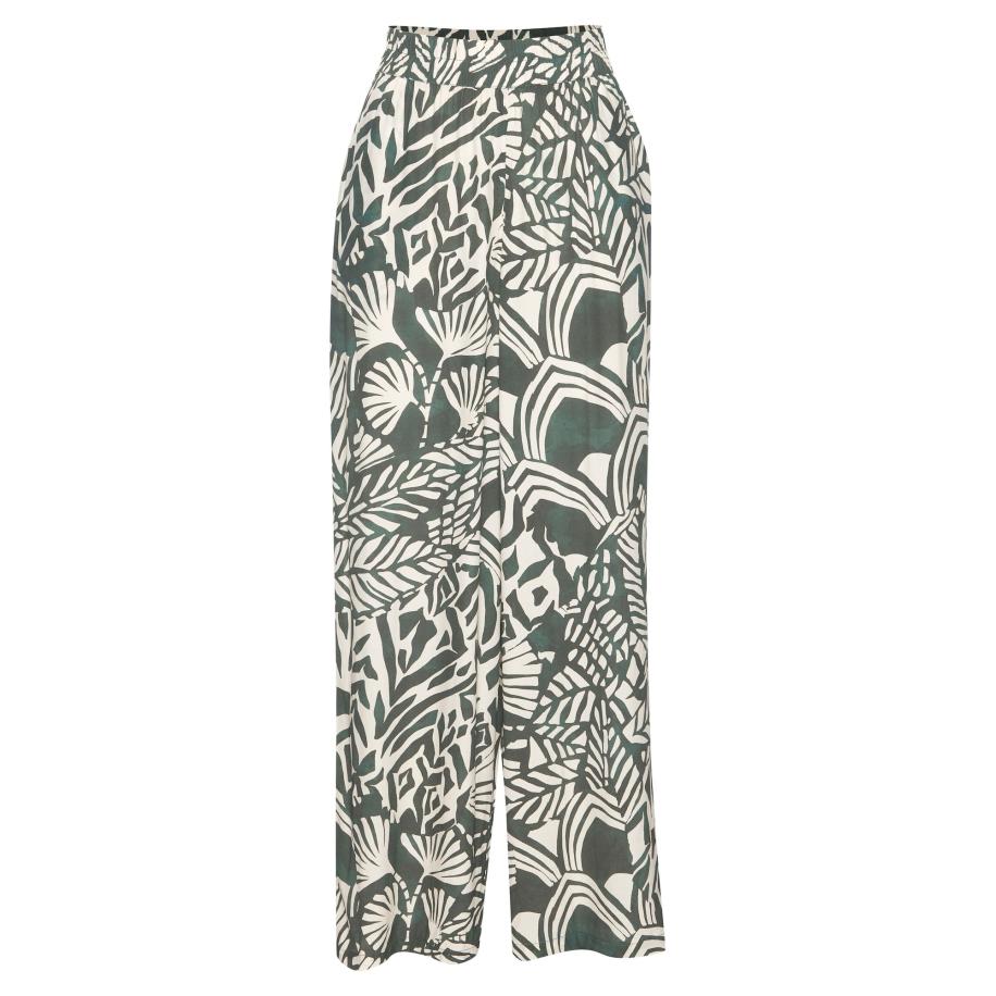 Lascana LASCANA Broek groen / offwhite -