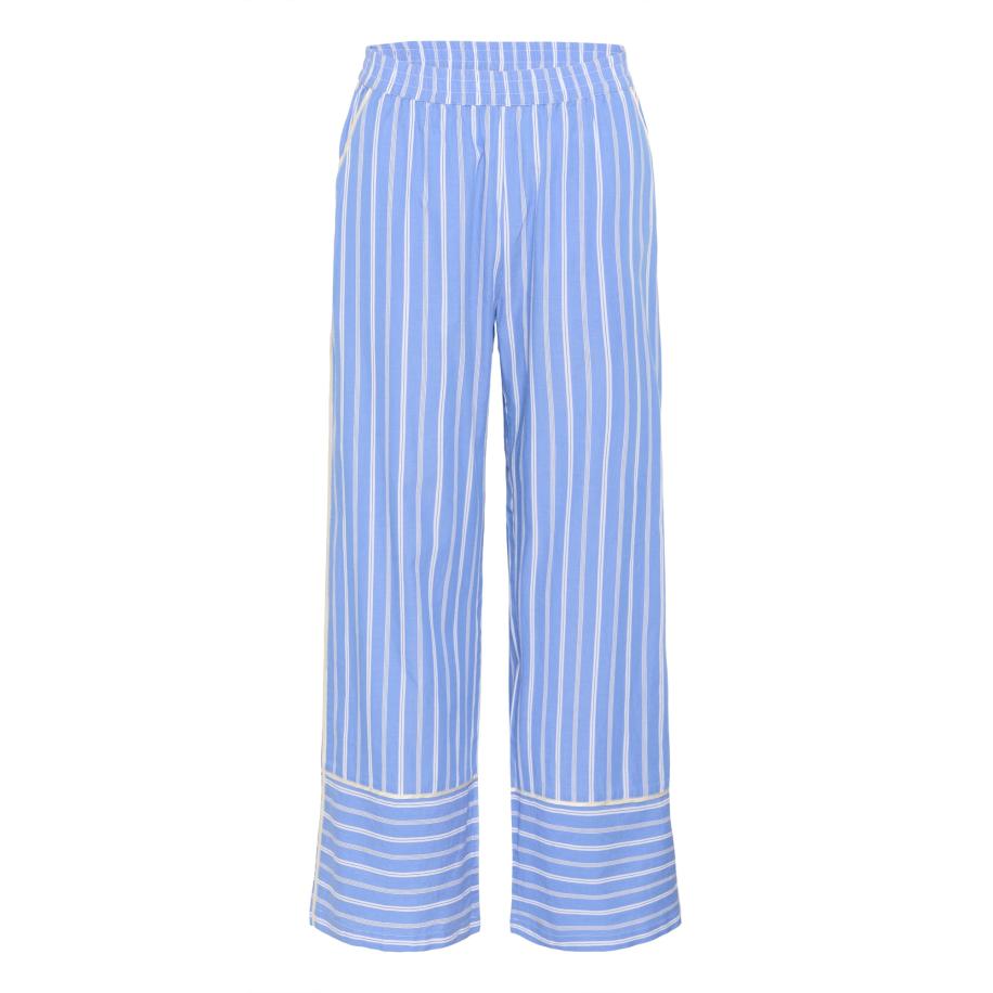 Culture CULTURE Broek Petra lichtblauw / wit -