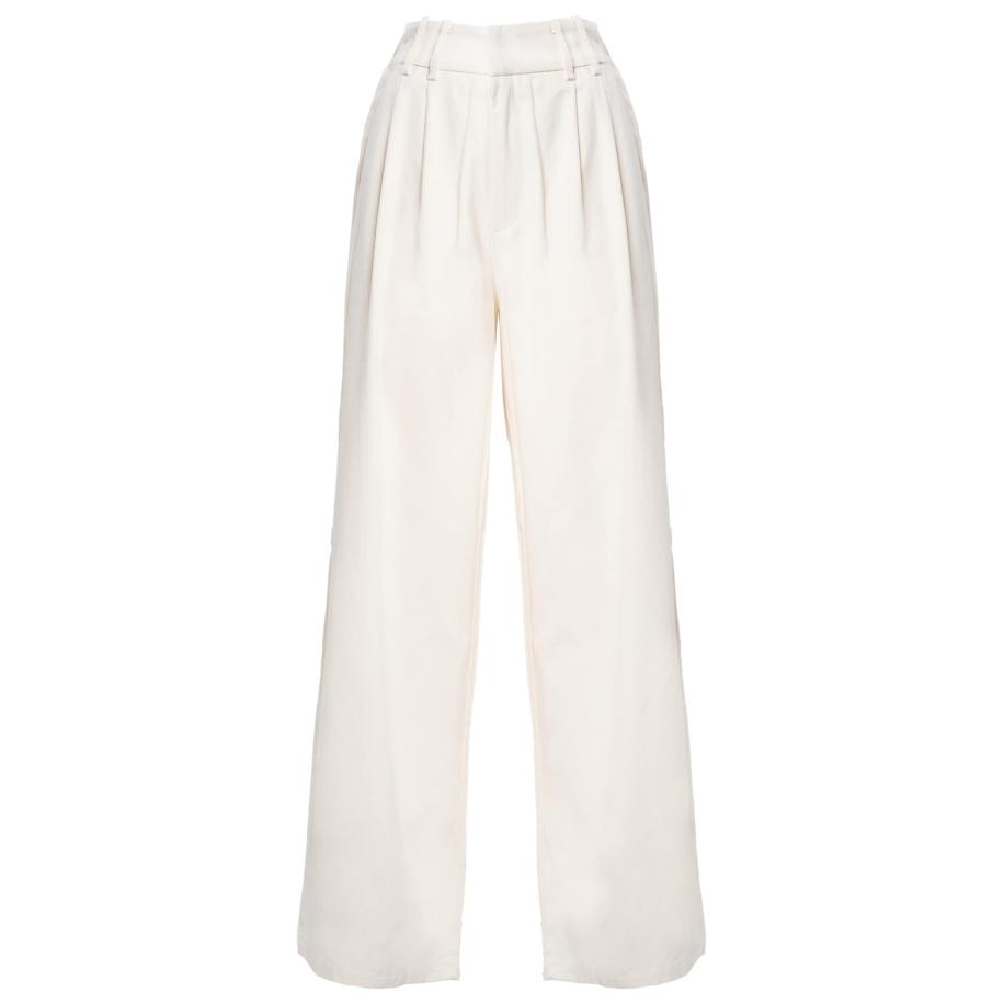 Influencer Influencer Bandplooibroek wit -