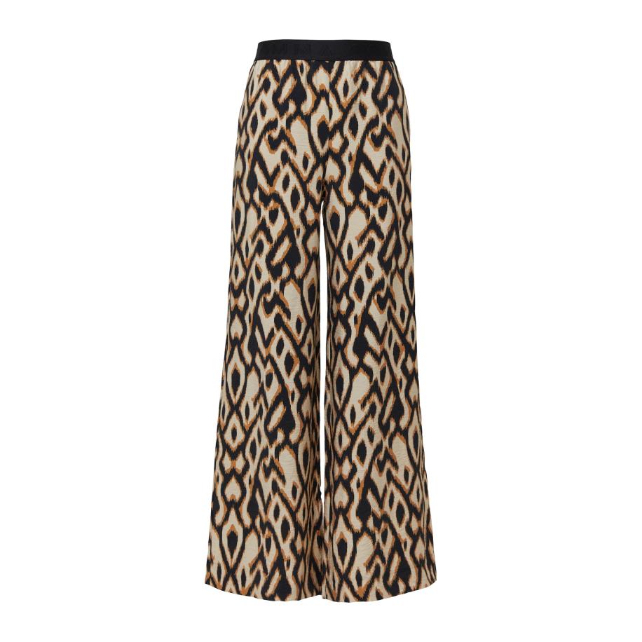 Comma COMMA Broek beige / cognac / zwart -