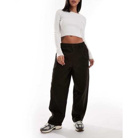 ASOS DESIGN Broek met wijde ronde pijpen in bruin