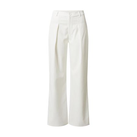 ABOUT YOU Ema Louise x ABOUT YOU Bandplooibroek Liana donkergrijs / wit