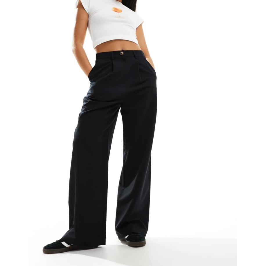 Miss Selfridge Broek met wijde pijpen in zwart Zwart