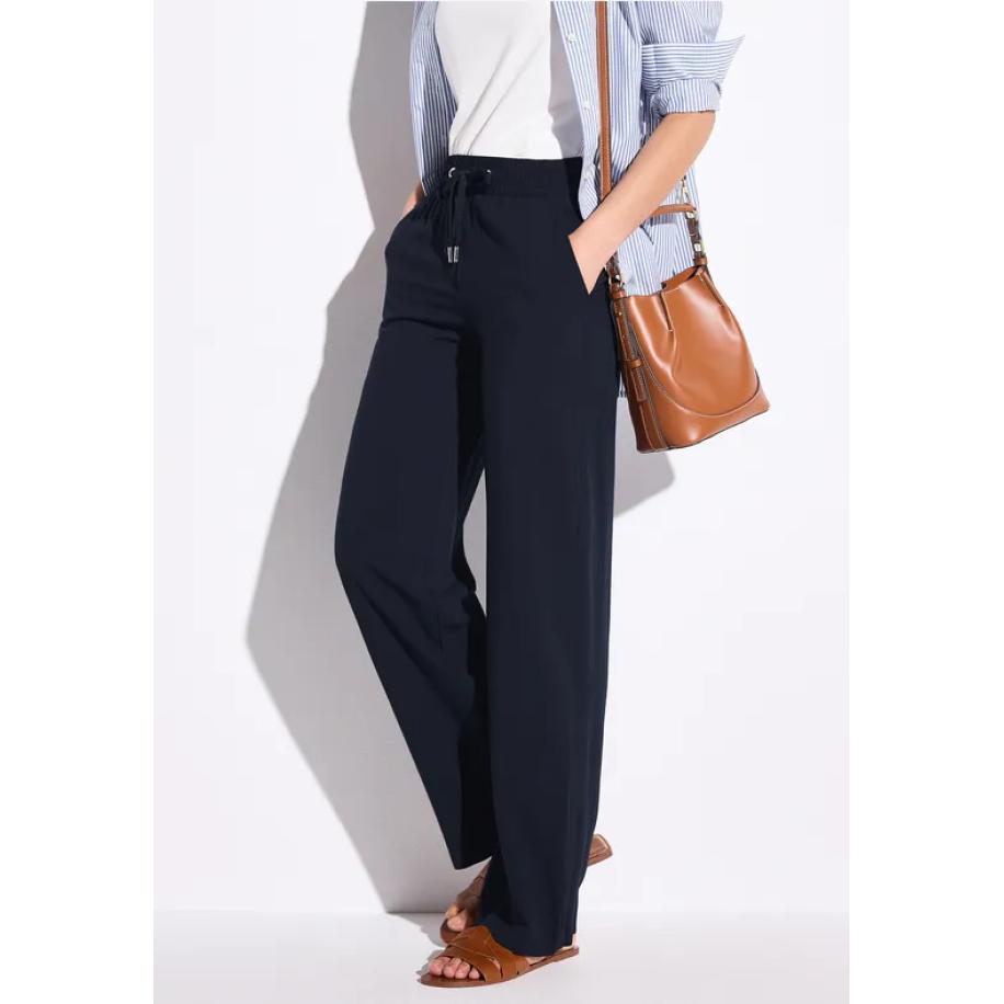 Street One Broeken met wijde pijpen Blauw