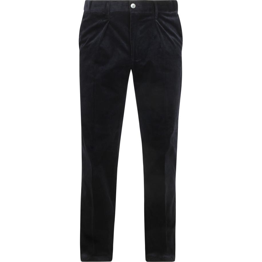 Profuomo Chino Corduroy Navy Blauw