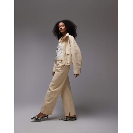 & Other Stories Elegante rechte pantalon met ruime pasvorm in lichtgeel, deel van co-ord set