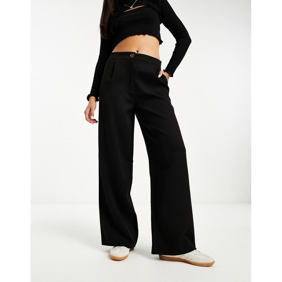 Miss Selfridge Broek met wijde pijpen in zwart Zwart