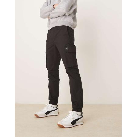 Calvin Klein Jeans - Skinny cargobroek in zwart