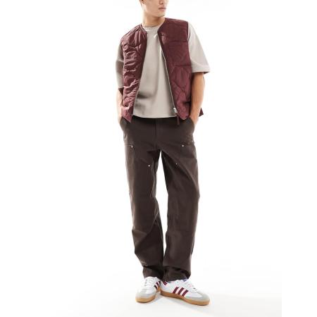 ASOS DESIGN - Timmermansbroek met klinknagels in bruin