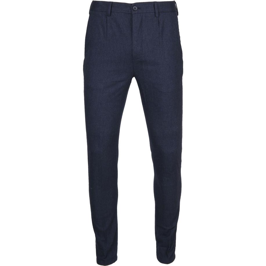 Suitable Pantalon Travis Donkerblauw Blauw