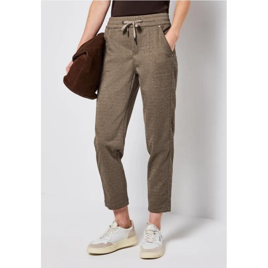 Street One Gestreepte broek Bruin