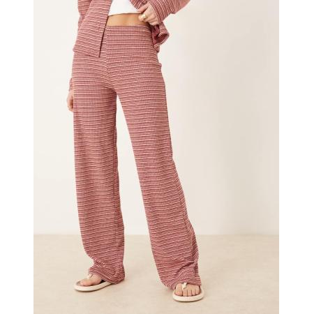 ASOS DESIGN Broek met wijde pijpen en strepen, deel van co-ord set-Veelkleurig